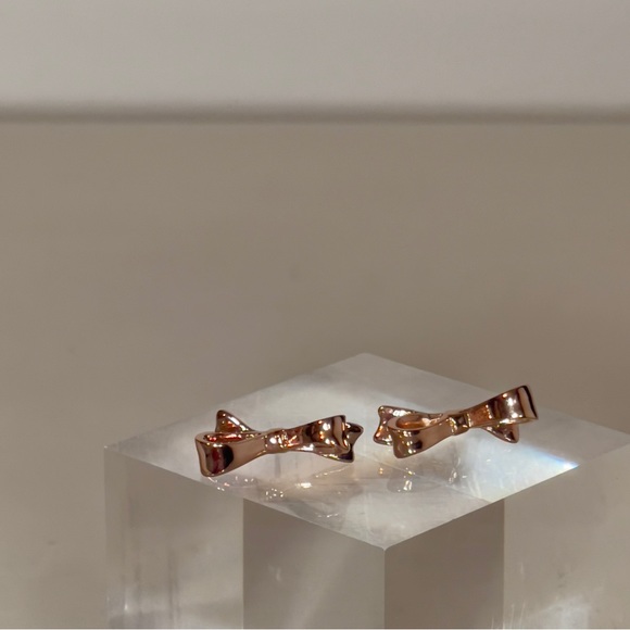 Kate Spade Rose Gold Tone Bow Stud Earrings - Picture 7 of 17